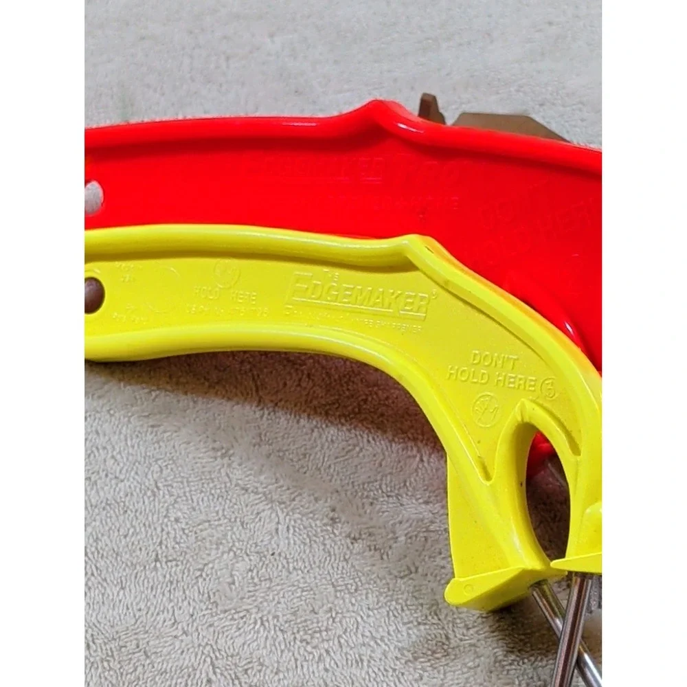 Edgemaker Pro Knife Sharpener and‎ Hone Set Red Yellow Handheld Made in USA